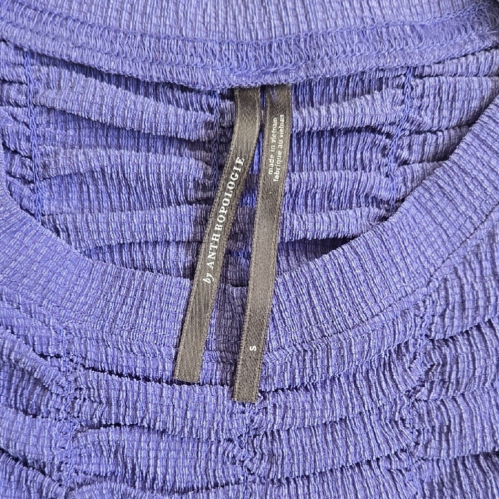 By Antropologie Ruched Baby Tee Size S - Picture 2 of 11